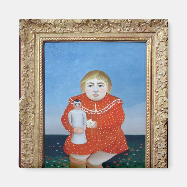 Imán El chica con muñeca, c.1892 o c.1904-05 (Frente)