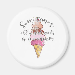 Imán El Chica de regalo de helados necesita un regalo d