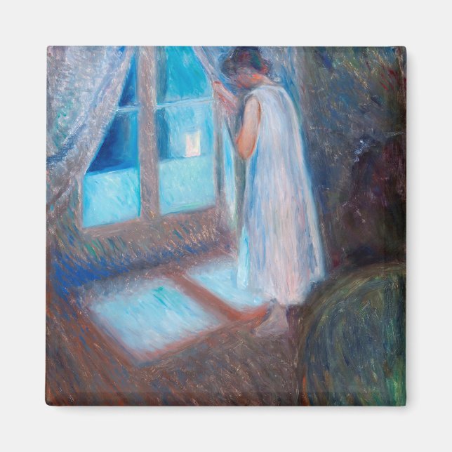 Imán El Chica por la ventana (1893) de Edvard Munch (Frente)