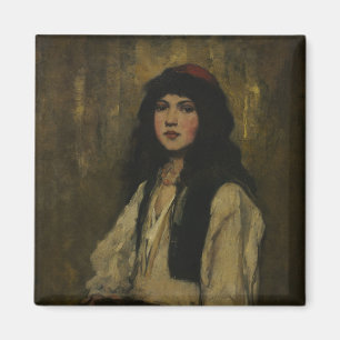 Imán El chica veneciano - pintura al óleo de Frank