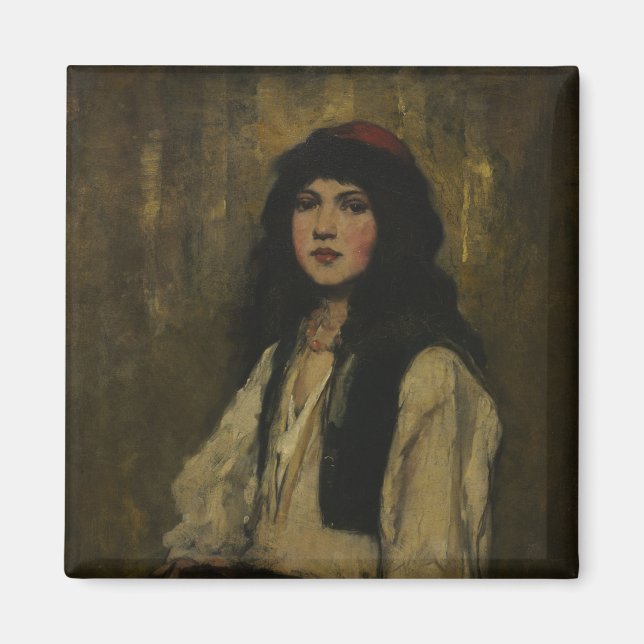 Imán El Chica veneciano - Pintura de aceite de Frank Du (Frente)