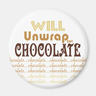 Imán El chocolate desempaqueta