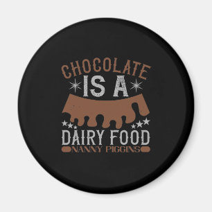 Imán El Chocolate Es Un Cerdo De Nana De Comida Láctea