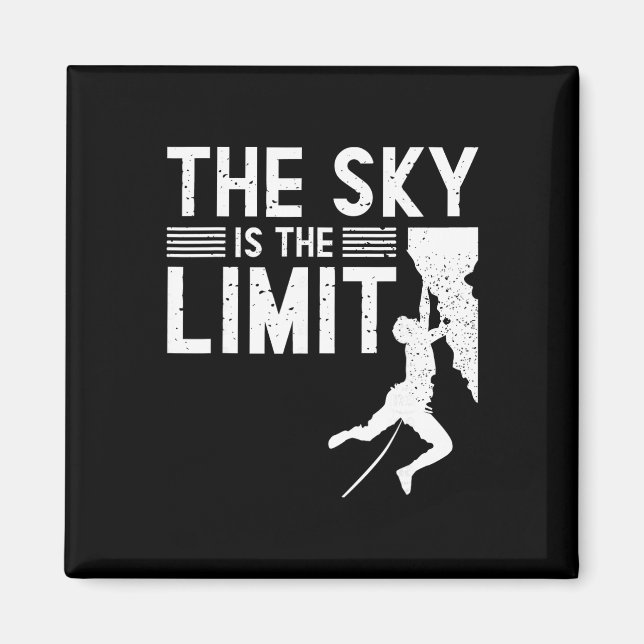 Imán El cielo es el límite - Escalada en roca deportiva (Frente)