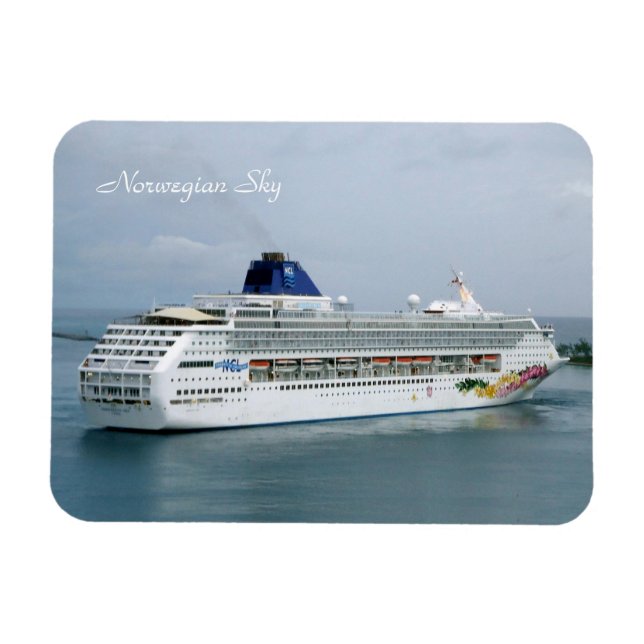 Imán El cielo girando en el texto blanco de Nassau (Horizontal)