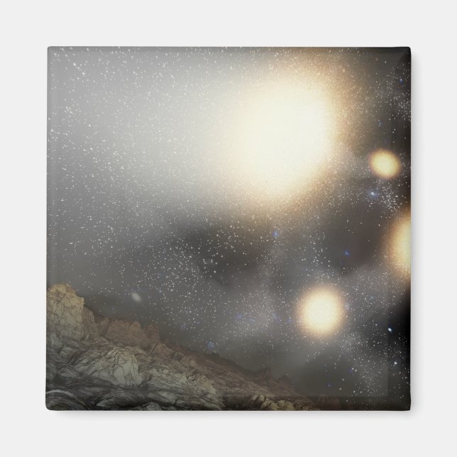 Imán El cielo nocturno visto desde un plano hipotético (Frente)