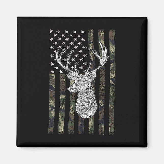 Imán El ciervo negro de cola blanca cazando camuflaje e (Frente)