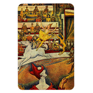Imán El circo de Jorte Seurat (1891) - payaso y jinete
