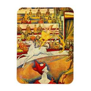 Imán El circo de Jorte Seurat, Pointillism del vintage