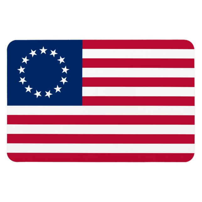 Imán El círculo de las estrellas, la bandera estadounid (Horizontal)