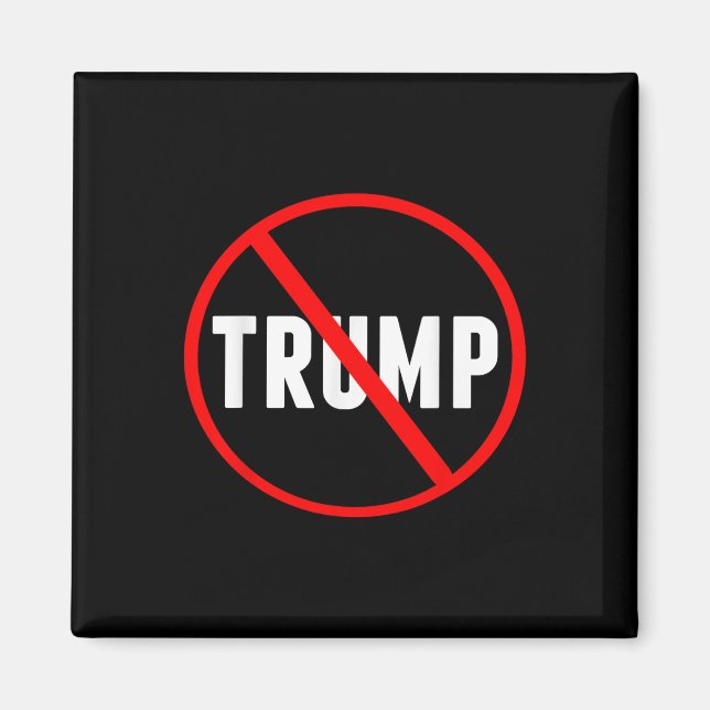 Imán El círculo rojo anti Trump X político (Frente)