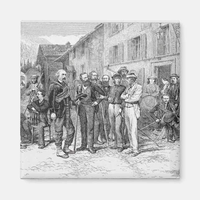 Imán El Club Room de Zermatt en 1864, de 'The Ascent' (Frente)