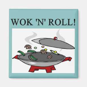 Imán el cocinar chino del wok