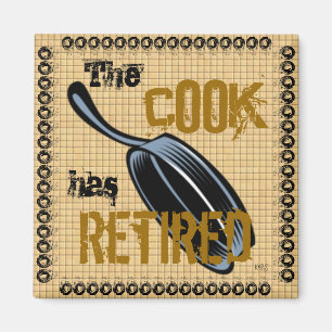 Imán El Cocinero Retirado (azulejos/negros)