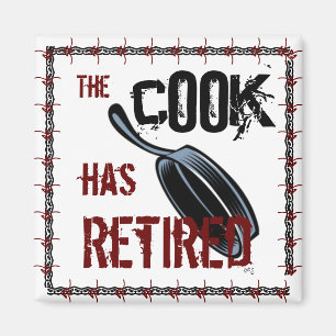 Imán El Cocinero se ha retirado (rojo/negro)