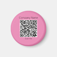 El código QR de su empresa para el sitio web Pink