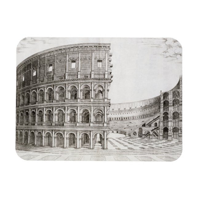Imán El Coliseo, construido en AD 80 (grabado) (Horizontal)
