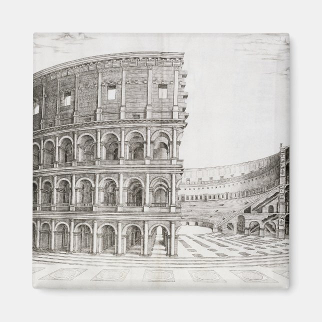 Imán El Coliseo, construido en AD 80 (grabado) (Frente)