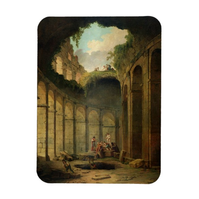 Imán El Coliseo, Roma (aceite sobre lienzo) (Vertical)