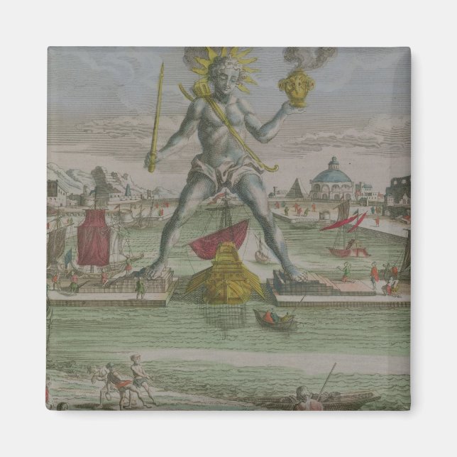 Imán El Coloso de Rodas, detalle de la estatua (Frente)