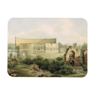 Imán El Colosseum, Roma, 1802 (w/c sobre el grafito en