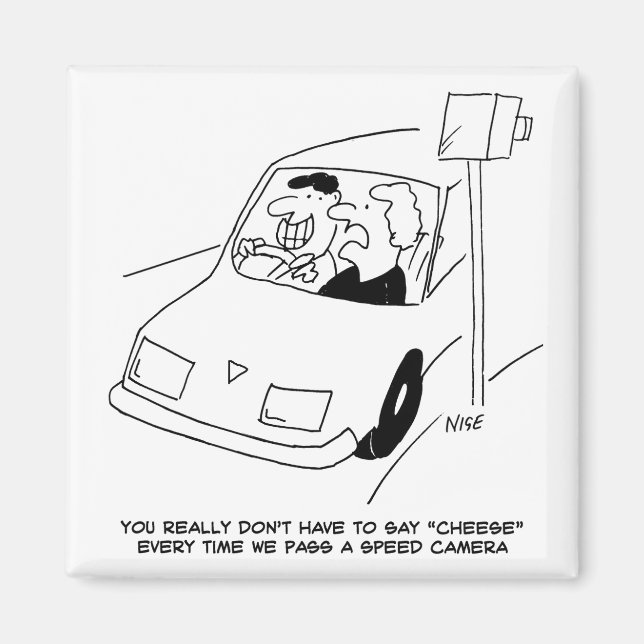 Imán El conductor dice queso al pasar una cámara de vel (Frente)