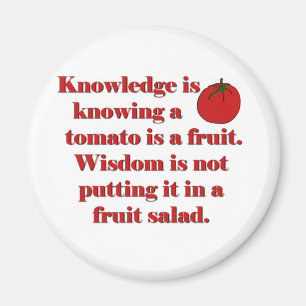 Imán El conocimiento está sabiendo que un tomate es un
