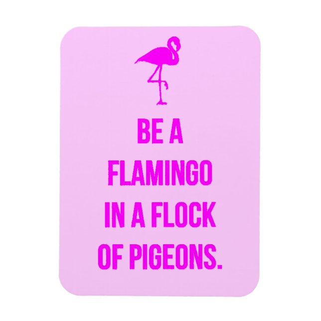 IMÁN EL CONSEJO DE FLAMINGO DIVERTIDO SEA UNO EN UN BLO (Vertical)