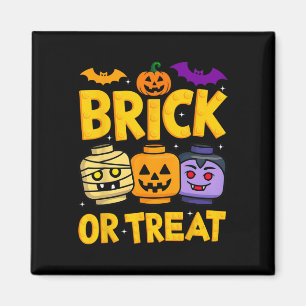 Imán El Constructor Maestro De Halloween De Ladrillo O