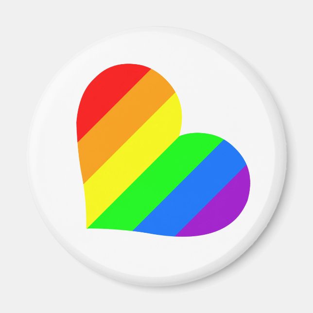 Imán El corazón arcoiris sabe (Frente)