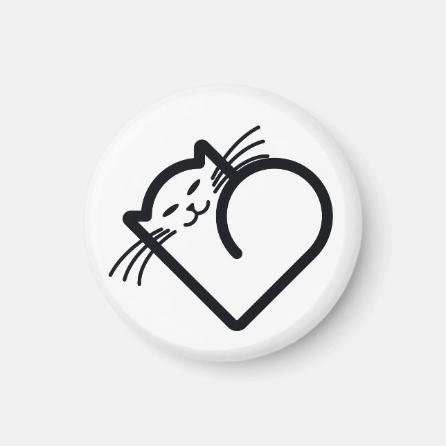 Imán El corazón de mi gato (Frente)