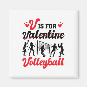 Imán El Corazón De Voleibol V Es Para Los Amantes Del V