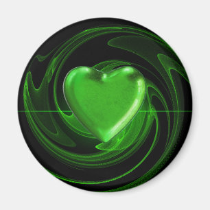 Imán El corazón verde en espiral