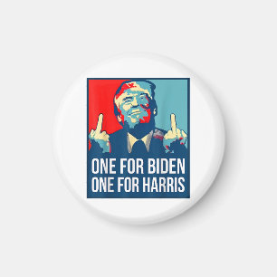 Imán El dedo medio de Donald Trump, Biden Harris Americ