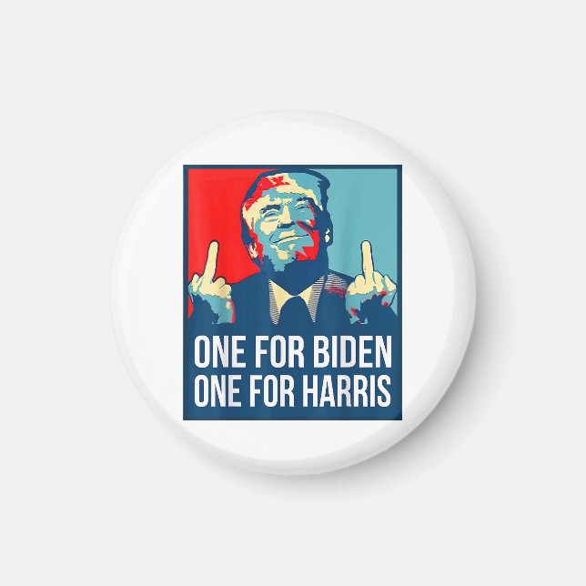 Imán El dedo medio de Donald Trump, Biden Harris Americ (Frente)