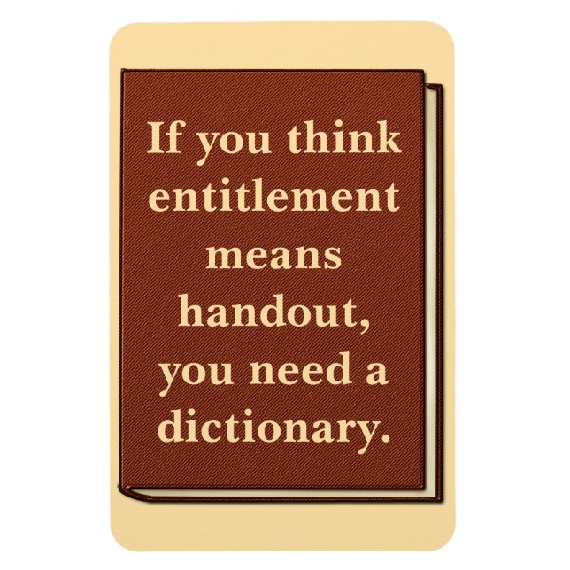 Imán El derecho no es una donación (Vertical)