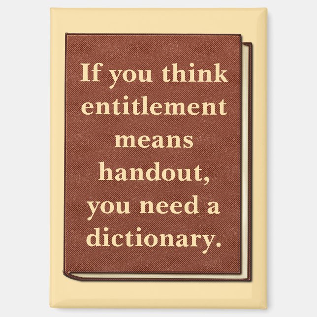 Imán El derecho no es una donación (Anverso)