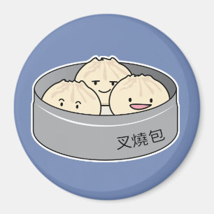 Imán El desayuno chino del dim sum del bollo del cerdo