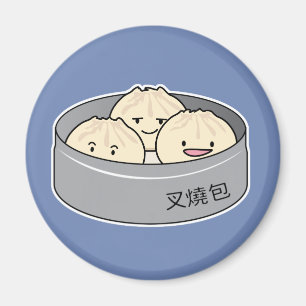 Imán El desayuno chino del dim sum del bollo del cerdo