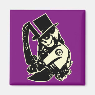 Imán El Día De La Calavera Del Azúcar Del Tatuaje Muert