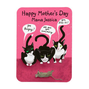 Imán El Día de la Madre Divertido de los Gatos Personal