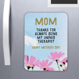 Imán El día de la madre floral de una terapeuta no remu