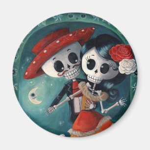 Imán El día de los amantes esqueléticos muertos