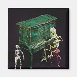 Imán El Día de los Muertos como músicos