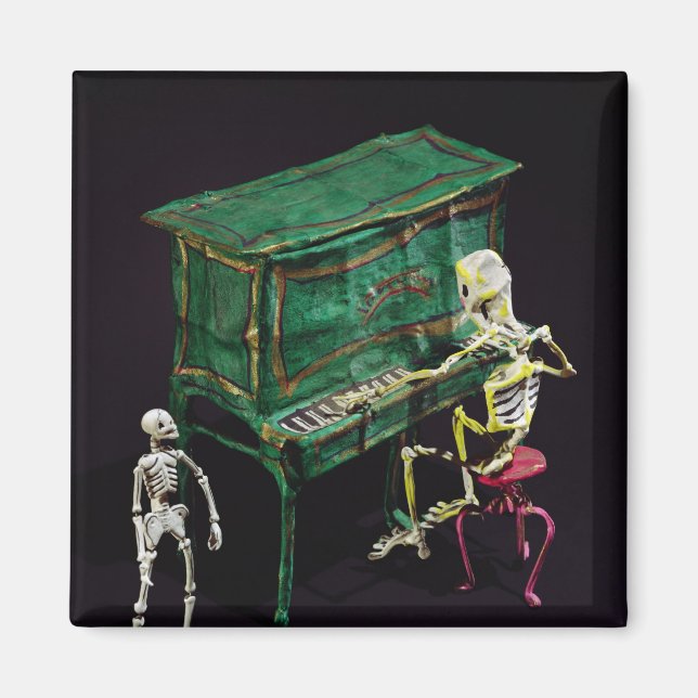 Imán El Día de los Muertos como músicos (Frente)