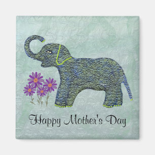 Imán El día de madre del elefante del jade