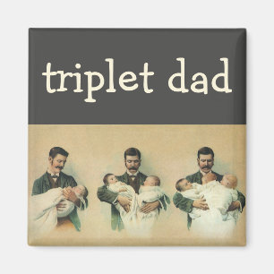 Imán El día de padre del vintage, hombre que detiene a