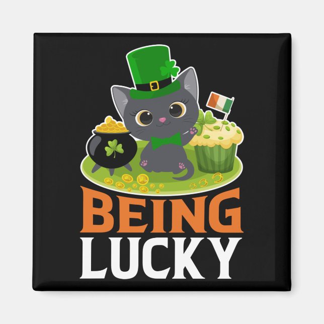 Imán El Día de San Patricio es afortunado (Frente)