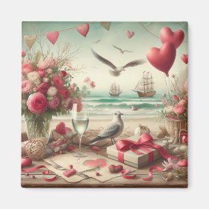 Imán El día de San Valentín costero/náutico