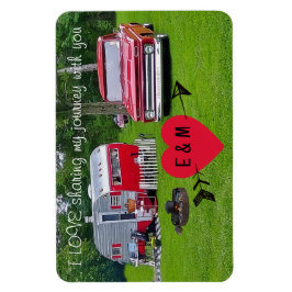 Imán El día de San Valentín de camionetas y remolque de